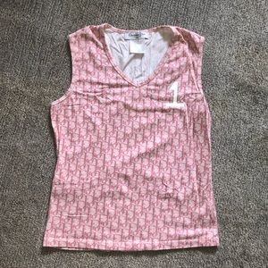 VINTAGE CHRISTIAN DIOR PINK MONOGRAM TANK